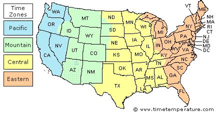time zone for il